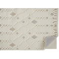thumbnail image 4 of 8' X 10' Ivory Tan And Silver Wool Geometric Tufted Handmade Stain Resistant Area Rug, 4 of 5