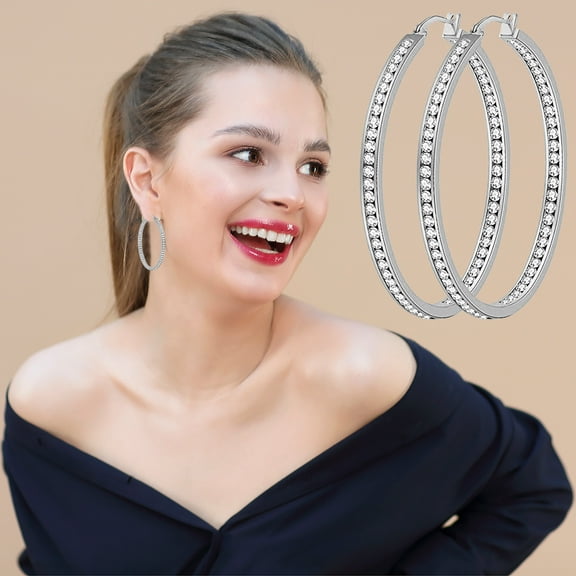 Taylonsss Women For Sensitive Ears Large Big Hoop Earrings 50MM