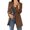 Brown, variant on FYEGRE Women’s Open Front Long Sleeve Blazers Jacket Solid Color Plus Size Comfy Blazers for Work Outfits Business GY1 XXL