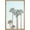 BASE-2105-WASH-FO17, variant on PixonSign Framed Canvas Print Wall Art Three Palm Trees Swaying on Windy Beach Nature Ocean Photography Realism Modern Scenic Colorful Green Cool for Living Room, Bedroom, Office - 24"x36" Natural