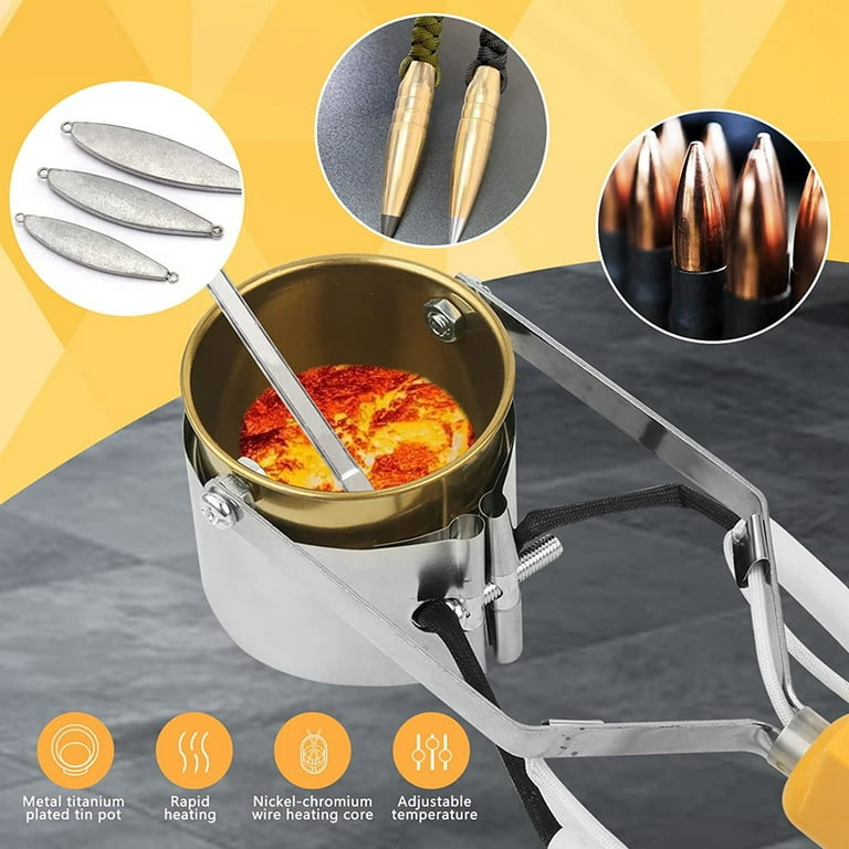 Hot Pot Lead Melting Pot,Electric Melting Pot for Lead,Crucibles for Melting  Suitable for Fishing Weight Molds 
