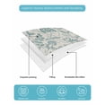 thumbnail image 5 of Quilts Twin Size Bedding Set, Teal Green Spring Floral Lightweight Quilted Comforter, Retro Farmhouse Summer Botanical Soft Reversible Bedspread Coverlet with Pillow Covers for All Season, 68" x 86", 5 of 7