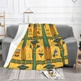 thumbnail image 2 of XMXT Flannel Throw Blanket for Couch, Vintage Hieroglyphics Print Bed Sofa Decor Blankets for Home Bedroom, 50 x 40 inches, 2 of 9