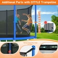 thumbnail image 5 of CITYLE Trampoline 14FT Trampoline for Adults and Kids, 1400LBS Outdoor Trampolines with Lights, Basketball Hoop and Enclosure Net, Heavy Duty Trampoline, Easy to Install & Last Long, Birthday Gift, 5 of 10