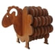 thumbnail image 1 of Posavasos de Madera con Forma de Oveja en 3D, Juego de Posavasos Divertidos con Forma de Oveja, Posavasos con Forma de Animal , Color Marrón Oscuro, 1 of 5