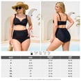 thumbnail image 5 of RELLECIGA Women's Swimwear High Waisted Ruched Bikini Bottom, 5 of 12