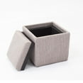 thumbnail image 3 of Chase Fabric Ottoman With Flip Tray Lid (Light Gray), 3 of 4