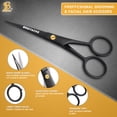 thumbnail image 4 of Tijeras profesionales para barba y bigote de 5 pulgadas, las tijeras para barba alemanas de acero vi, 4 of 7