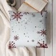 thumbnail image 3 of SHANXI Red White flakes Christmas Pillow Covers Decoration Print Decorative Pillows Decor for Sofa 18x18in, 3 of 5