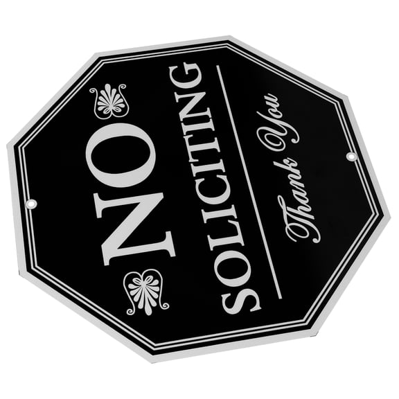 FELTECHELECTR No Solicitation Sign Large for Front Door Multi 1Pcs 9.82X9.82X0.04in