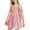 R42-Pink, variant on RMGVDSD Summer Girls Dresses Ruffle Mini Dress Square Neck Short Sleeve A-Line Short Dress Solid Color Puff Sleeves Casual Sundress Casual Party Dresses