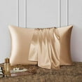 thumbnail image 4 of HomeDm Satin Silk Pillowcase for Hair and Skin Health, Natural Silk Pillow Cover with Hidden Zipper Both Side Silk 1 pcs Queen 20"x 30", 4 of 8