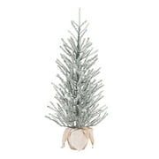 Holiday Time Snow Capped Green Fir Tree with Burlap Base, 36"