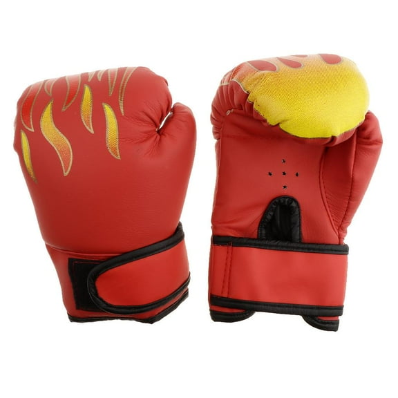 Kids Child Taekwondo Sparring Gloves Mitts MMA Hand Protective S , Red 7inch, as described