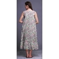thumbnail image 3 of Bimba Chemises de Nuit en Coton Imprimé Magnolia Sans Manches pour Femmes Robe de Nuit Maxi XXX-Large, 3 of 6