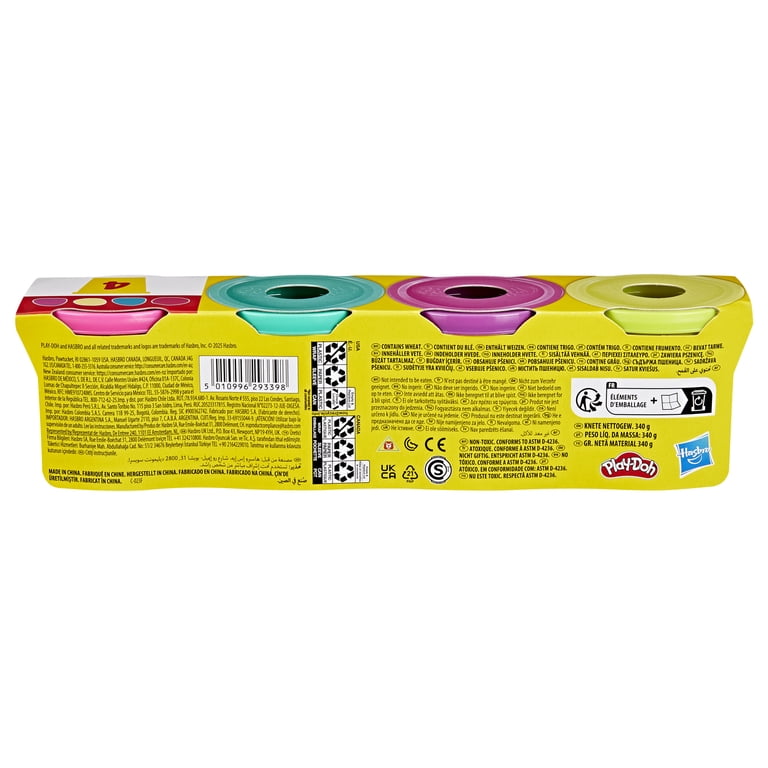 Play-Doh 4 Pack Vibrant Colors, 3 Ounce Cans, Arts & Crafts for