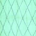thumbnail image 1 of Ahgly Company Indoor Square Solid Turquoise Blue Modern Area Rugs, 8' Square, 1 of 4
