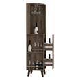 thumbnail image 5 of Tuhome Cincinatti Corner Bar Cabinet with Superior Top Shelf, Cup Rack, One Drawer, 5 of 5