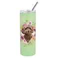 thumbnail image 3 of Carolines Treasures CK4413TBL20 Chocolate Cockapoo Green Flowers Stainless Steel 20 oz Skinny Tumbler 20 oz multicolor, 3 of 4