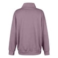 thumbnail image 4 of Dwellite Women's Oversized Sweatshirts Turtleneck Fleece Pullover Tops Long Sleeve Loose Fall Fashion Shirts Light Purple L, 4 of 8