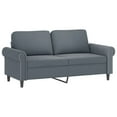 thumbnail image 2 of vidaXL 2 Piece Sofa Set with Pillows Dark Grey Velvet, 2 of 5