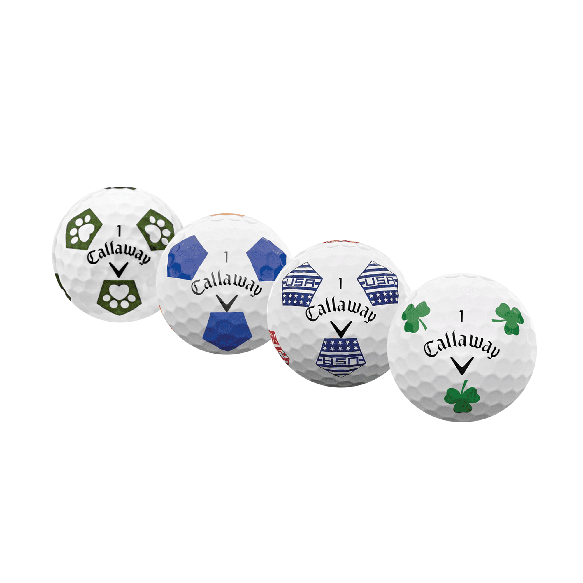 Golf Ball Nut – Recycled Golf Balls for Callaway Chromesoft Truvis Mix – 5A Mint Quality – 24-Pack, White
