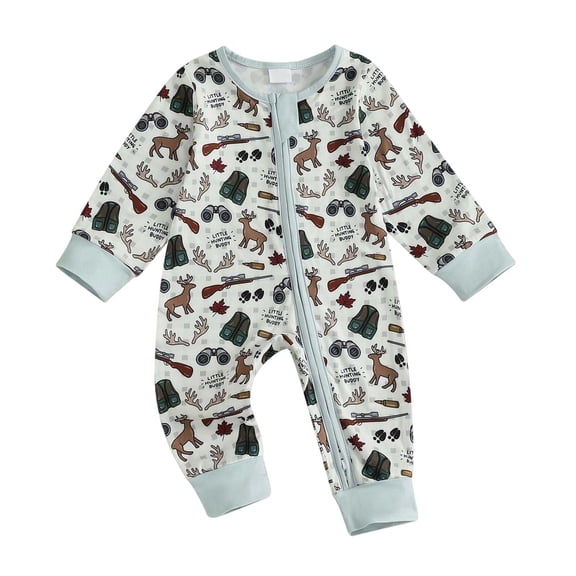 Staki Baby Footless Pajamas Viscose of Bamboo Cartoon Infant Boys Zipper Pjs Romper 0-18M,6-12 Months