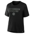 thumbnail image 4 of Women's Fanatics Black Pittsburgh Steelers Blackout Kneel Down Legacy T-Shirt, 4 of 5