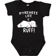 thumbnail image 3 of Inktastic Pyrenees Life is Ruff Great Pyrenees Boys or Girls Baby Bodysuit, 3 of 5
