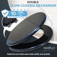 thumbnail image 5 of Sanilo Soft Close Toilet Seat ROUND, Quiet and Slow Close Lid and Seat, Strong Bumpers and Hinges, Glittering Black, 5 of 8
