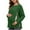 Green, variant on successthop Nursing Shirts for Breastfeeding Long Sleeve Crewneck Side Hidden Zip Tunic Split Hem Solid Maternity Tops S