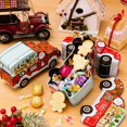 thumbnail image 4 of CIVI-contenedor de comida navideña, suministros para fiestas, caja de dulces navideña para niños, Mini caja de lata para galletas, coche de Papá Noel, 4 of 4