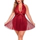 thumbnail image 4 of Camisón de encaje con tirantes y perspectiva sexy de talla grande europea y americana, traje de tentación, 4 of 5