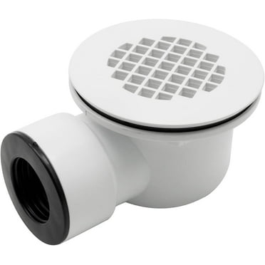 Matte White 4 Inch Stainless Steel 2 Inch Shower Drain Kit Traditional ...