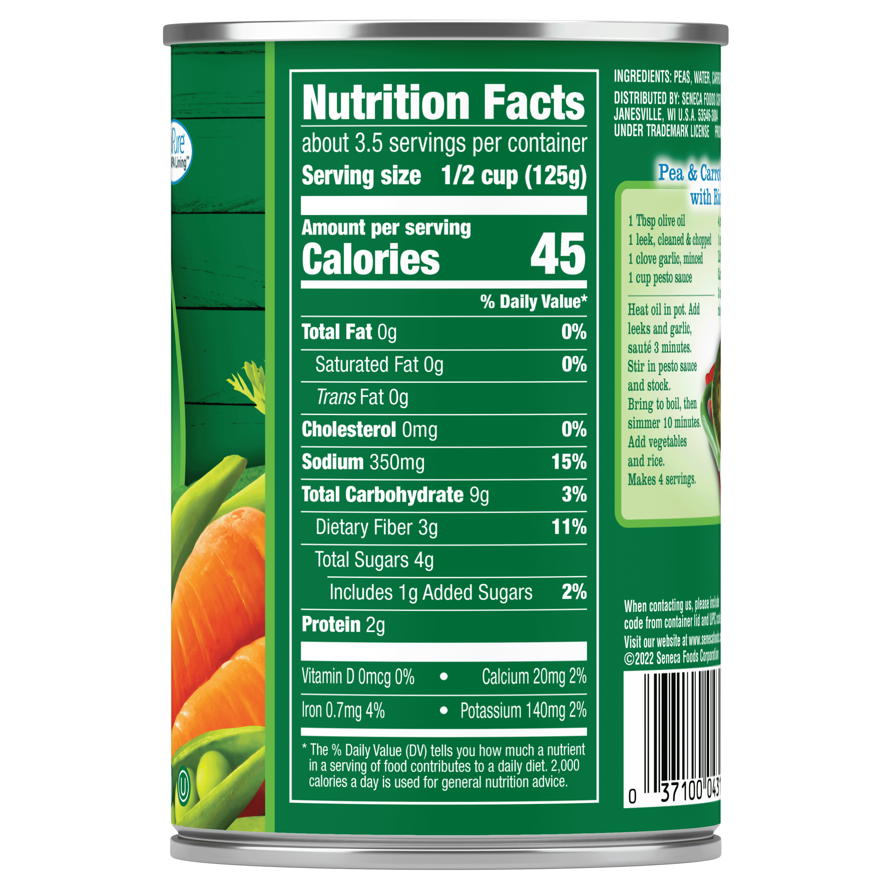 (7 pack) Libby's Peas & Diced Carrots, 15 oz can