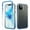 Blue, variant on Decase for iPhone 15 Pro Dual-layer Protection Case,Silm Shockproof Hybrid TPU Bumper Anti-Scratch Crystal Clear Gradient PC Back Cover Drop Proof Protective Phone Case,Black