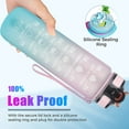 thumbnail image 6 of 32oz Motivational Water Bottle with Time to Drink, Sports Water Jug with Removable Straw & Time Marker, Wide Mouth, Leakproof, BPA Free for Gym, Come with Cleaning Brush, Blue + Pink, 6 of 9