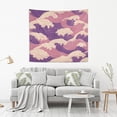 thumbnail image 2 of Yayeee Tapestry Wall Hanging for Bedroom 60" x 40" Living Room Home Wall Art Decor, Purple Wave Pattern, 2 of 7