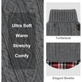 thumbnail image 6 of KYEESE Dog Sweater, Grey Turtleneck Sweater with Gingham Patchwork, Dog Sweater for Small Dogs, XS, 6 of 7