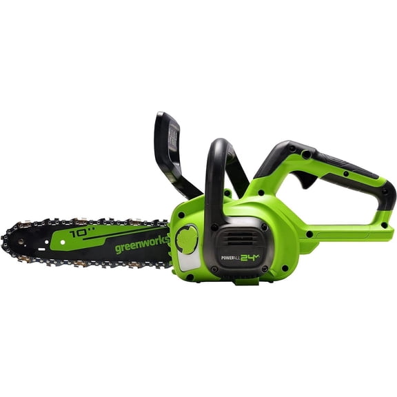 Greenworks 24V 10" Battery Chainsaw, Chain Brake