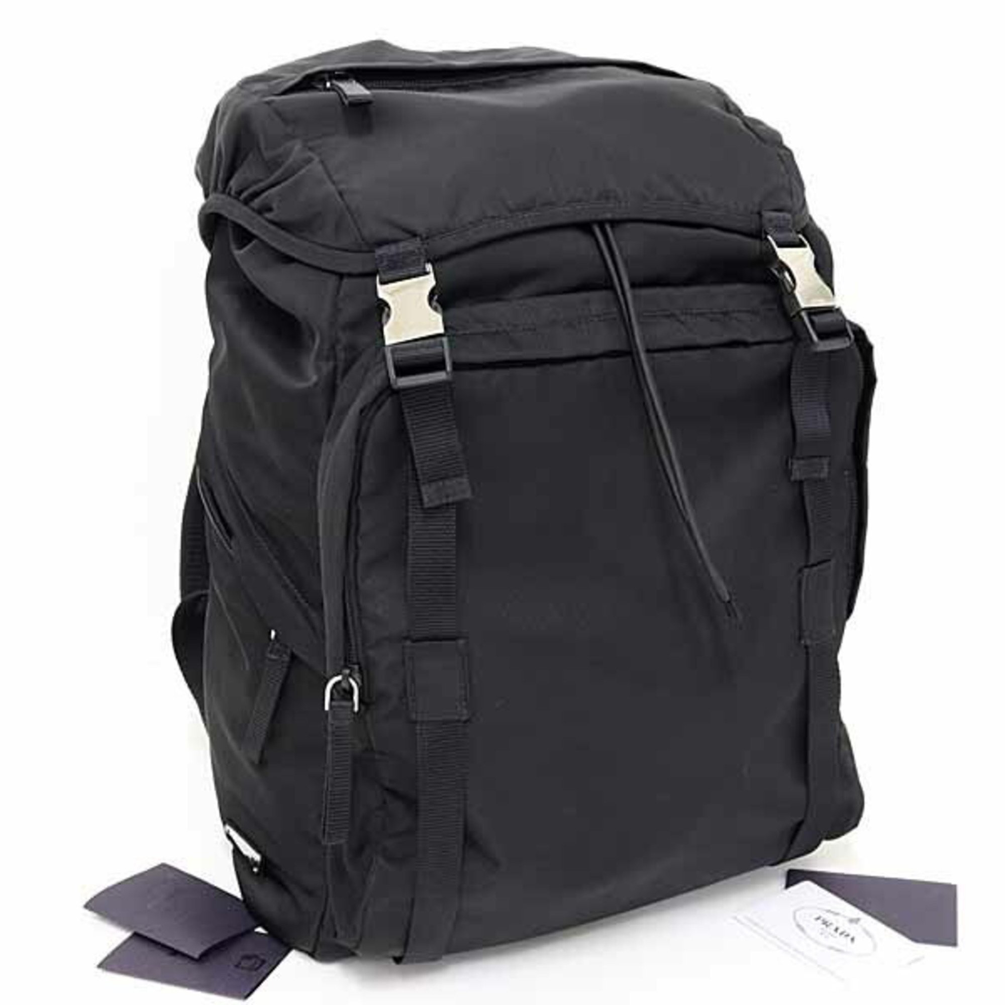 Pre-Owned Prada TESSUTO nylon backpack 2VZ062 in black (Good 