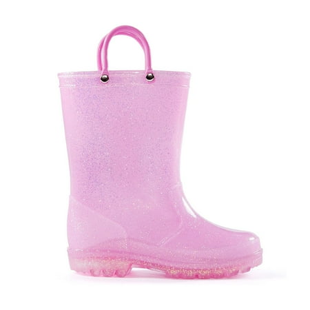 

BOCCA Kids Pink Glitter Waterproof Rain Boot For Girls Size 1