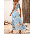 thumbnail image 3 of EASYBRA Womens Floral Halter Maxi Dress Sleeveless Slit A Line Summer Beach Vacation Dress, 3 of 4