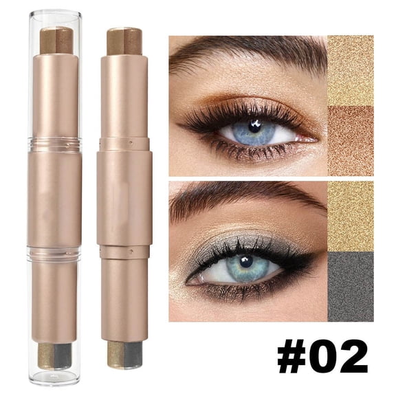 Giftesty Double-Headed Eyeshadow Stick Quad, 4.5g Pearlescent Smudge-Proof Eye Makeup Pencil for Gradient Highlighting & Contour