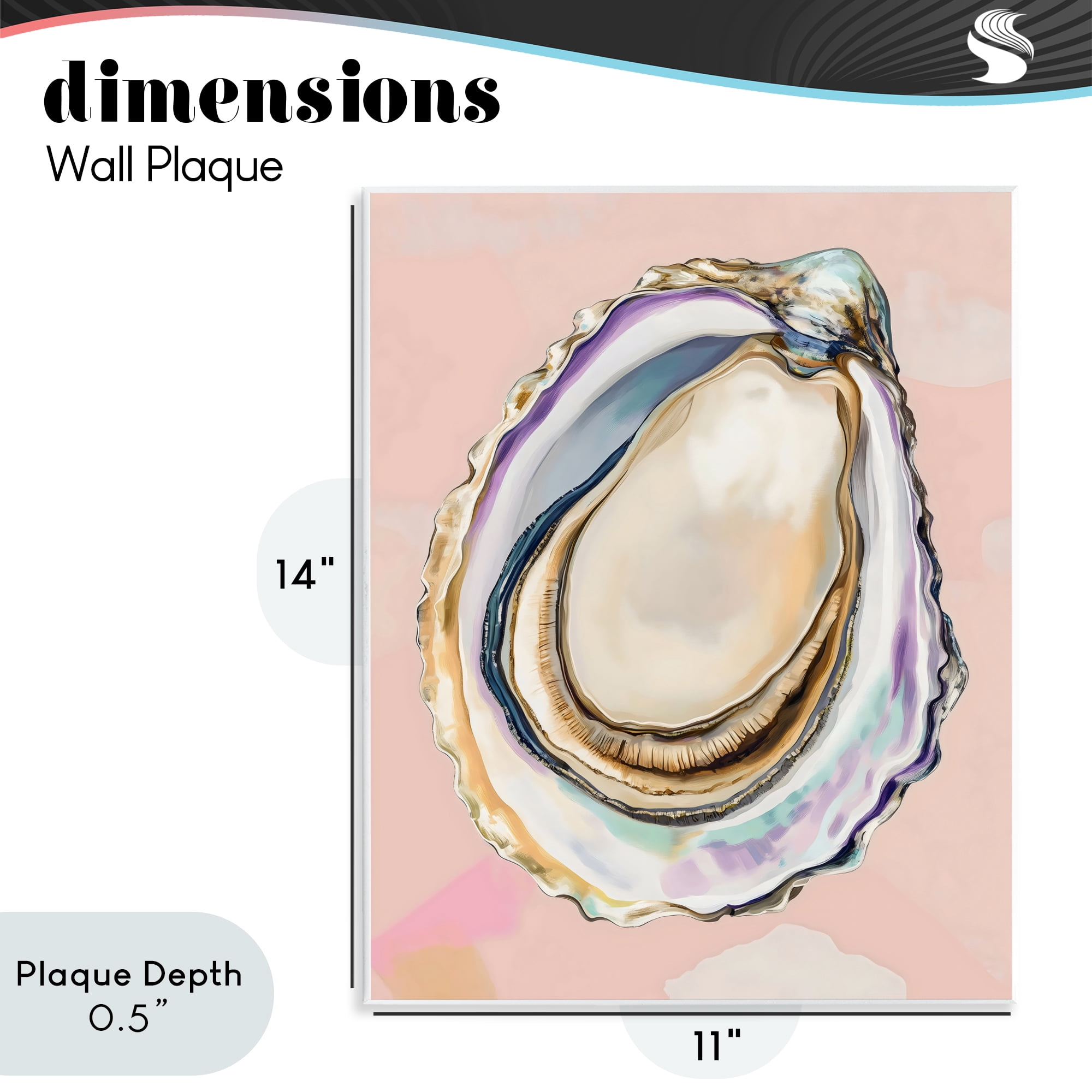 Stupell Industries Pink Oyster Shell Elegance Wall Plaque Art, design by The Prints Vibe