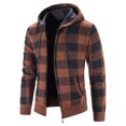 thumbnail image 3 of SWSMCLT Men's Sweaters Coat Warm Soft Winter Cardigan Winter Lounging Long Sleeve Outerwear Brown Small, 3 of 3