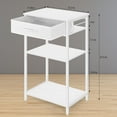thumbnail image 2 of 3-Tier Printer Stand with Drawers - White, 2 of 6