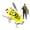 Yellow, variant on Cicada Fishing Freshwater Realistic Shape Strong Hook Durable Tackle for Trout Panfish Reusable Swim Attractant