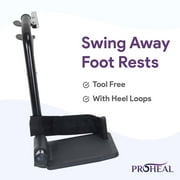 ProHeal Premium Wheelchair with Removable Desk Arms, Swing Away Foot Rests, 20 Seat