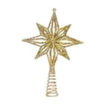 thumbnail image 3 of Christmas Tree Topper Adorno Hueco de Árbol Navideño Ornamento para Festividades Coronador Decorativo de Árbol Adecuado para Decoración Navideña Oficinas y Bares Estrella Dorada, 3 of 8